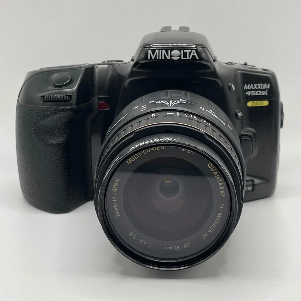 Minolta Maxxum 450si Panorama Date 35mm SLR Camera with 28-90mm Quantaray Lens